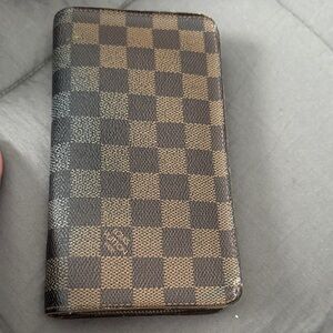 Louis Vuitton Damier Ebene Wallet in Brown and Black